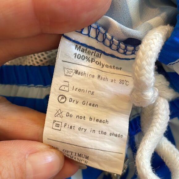 ChArmkpR blue & white striped swim trunks - Picture 7 of 8